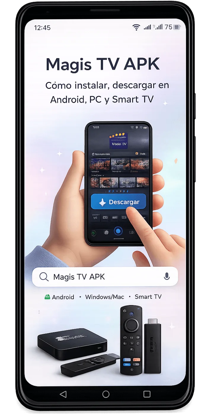 Descargar Magis TV APK en Android — instalación paso a paso en móvil, Windows/Mac y Smart TV