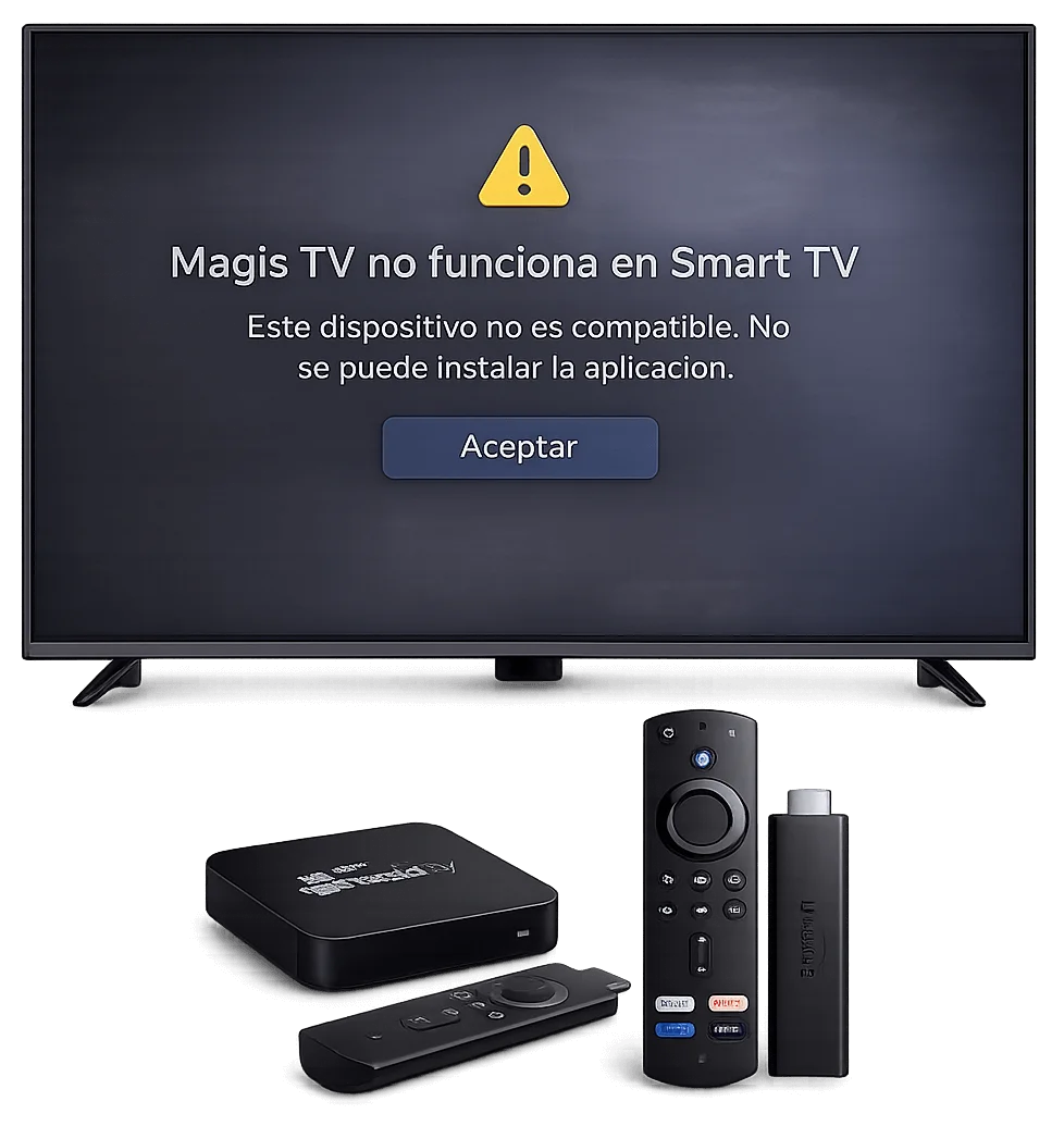 Magis TV no funciona en Smart TV – aplicación no compatible